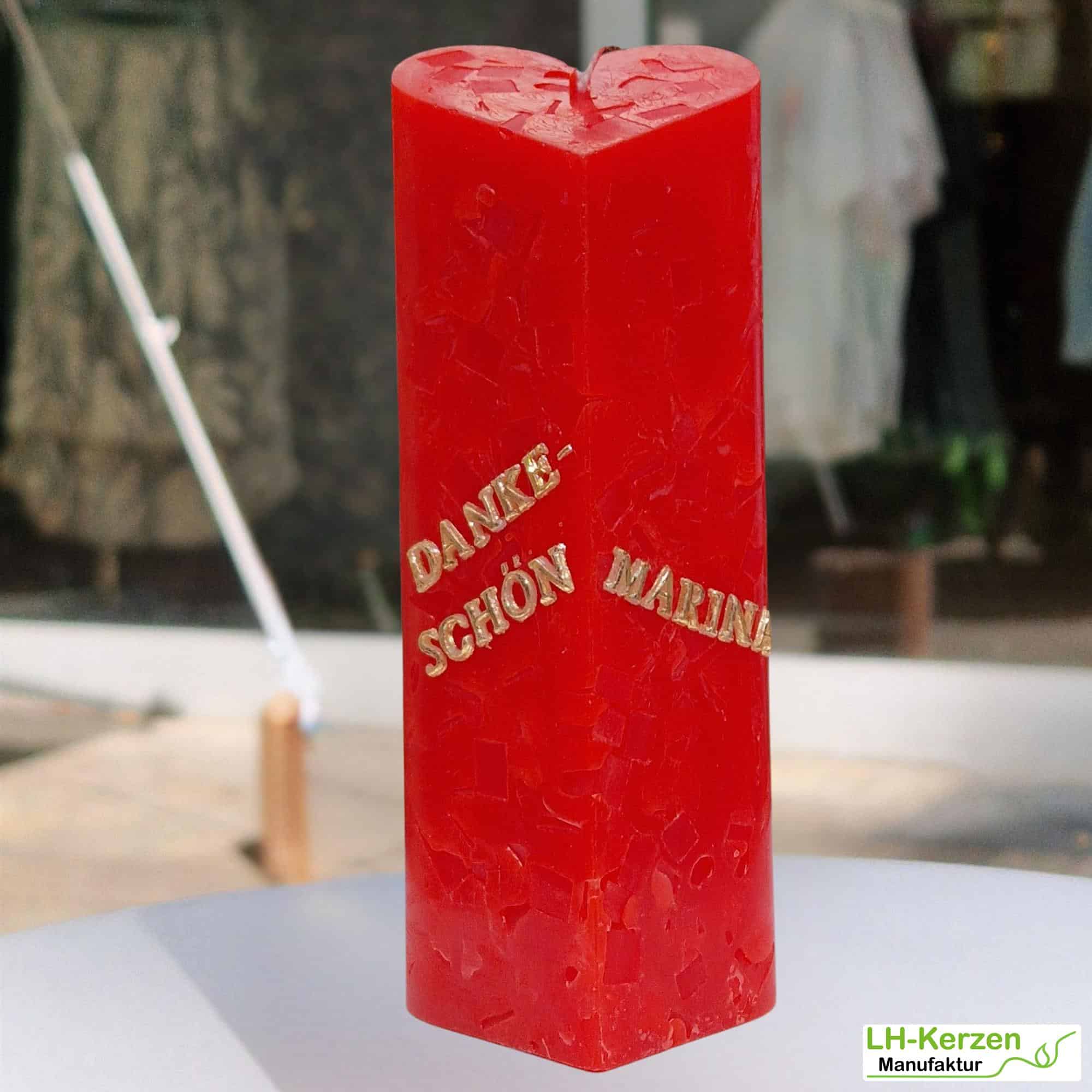 Kerzenbeschriftung Beschriftete Kerze